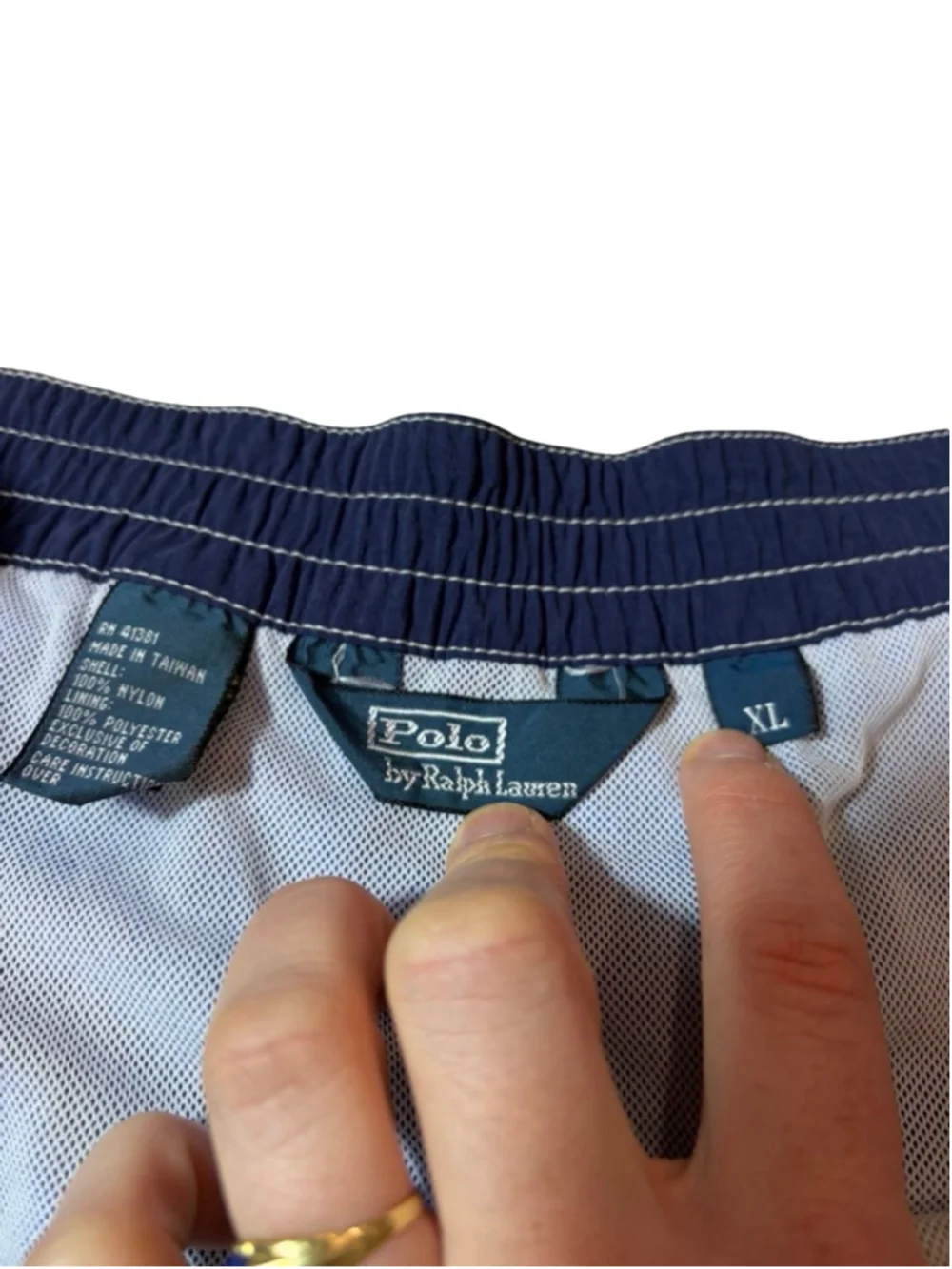 Polo Ralph Lauren Swim Trunks Blue Board Shorts Cargo Pocket XL